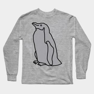 Silver Metallic Penguin Long Sleeve T-Shirt